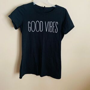 Black 'Good Vibes' Women's T-Shirt